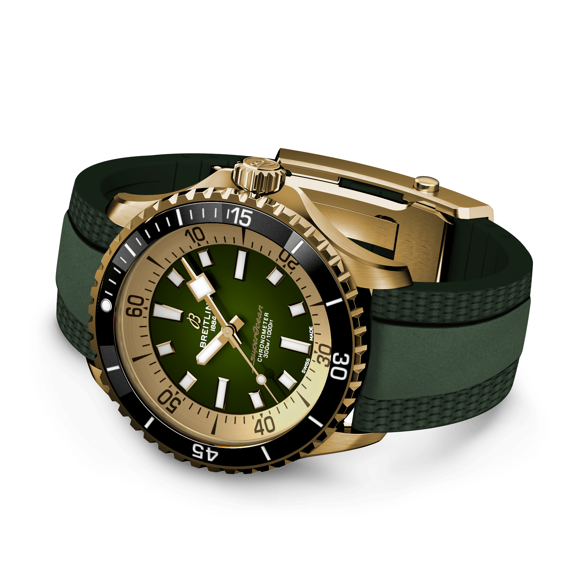 N17375201L1S1 Breitling Superocean Automatic 42 brons gummiband