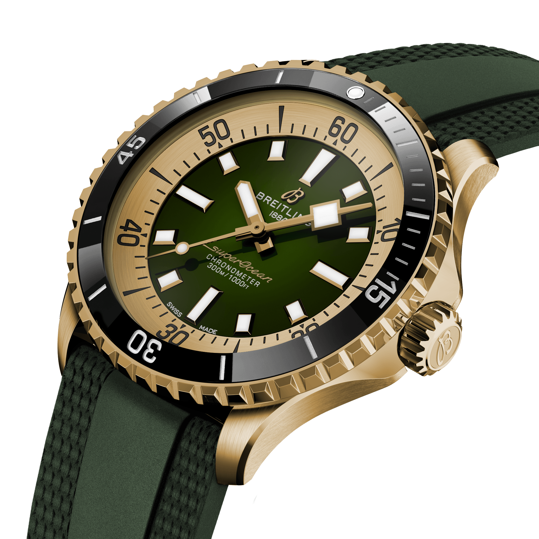 N17375201L1S1 Breitling Superocean Automatic 42 brons gummiband