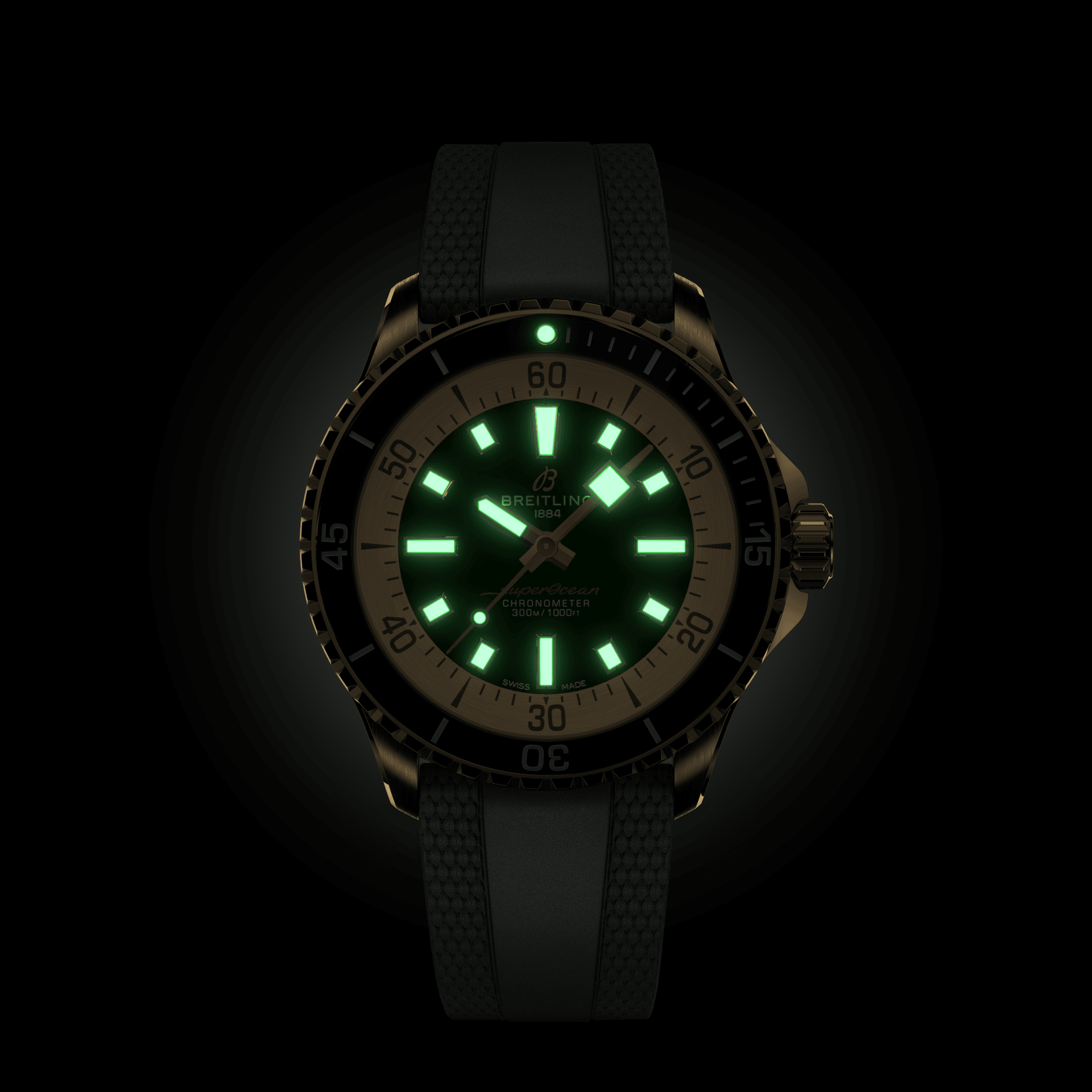 N17375201L1S1 Breitling Superocean Automatic 42 brons gummiband