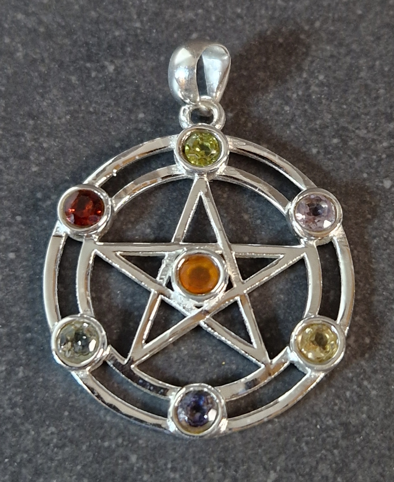 Chakra Pentagram - Hänge i Silver - 2