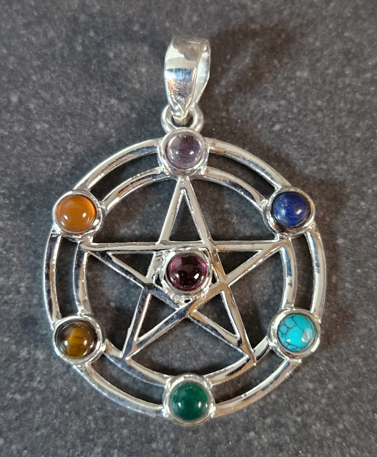 Chakra Pentagram - Hänge i Silver - 3