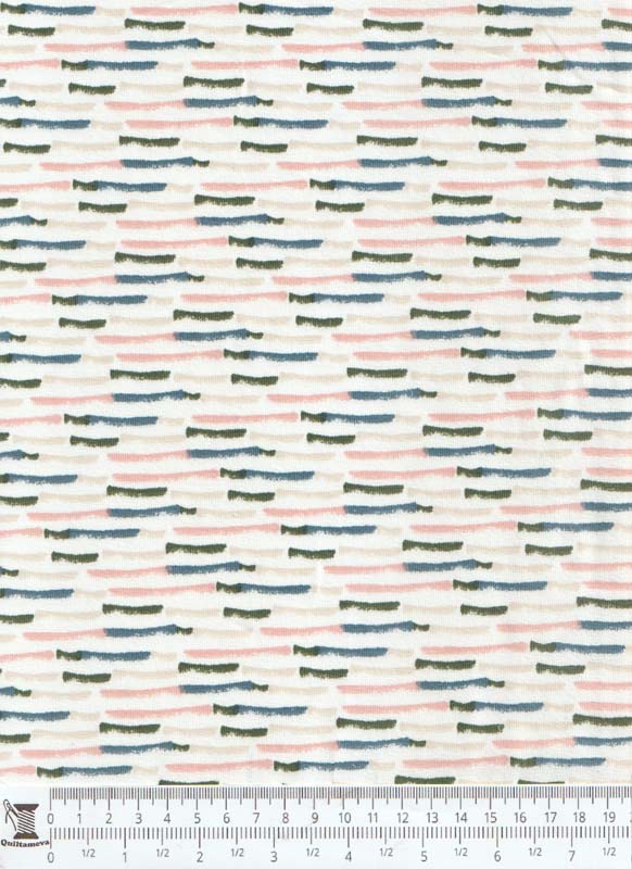 Ränder - Stripes Dusty Blue - Jersey - trikåtyg