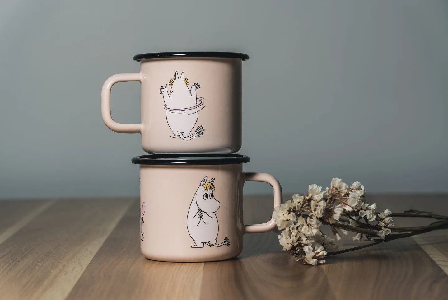 Moomin enamel mug 3,7 dl - Snorkmaiden, beige - 4