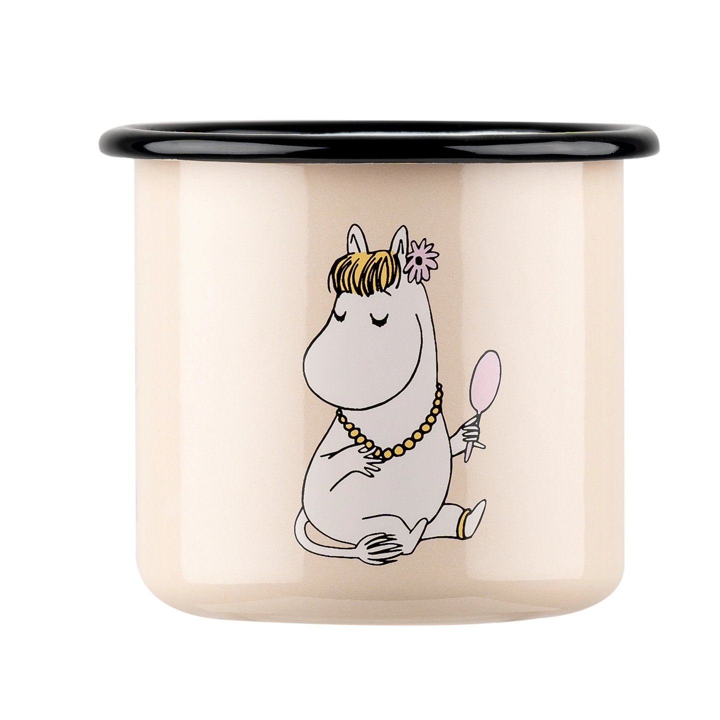 Moomin enamel mug 3,7 dl - Snorkmaiden, beige - 2