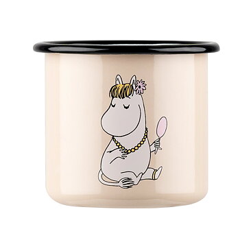 Moomin enamel mug 3,7 dl - Snorkmaiden, beige