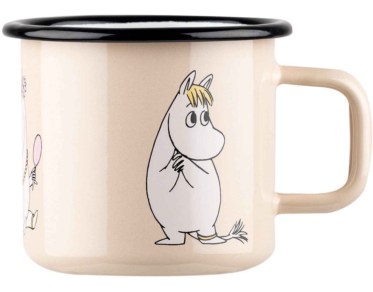 Moomin enamel mug 3,7 dl - Snorkmaiden, beige