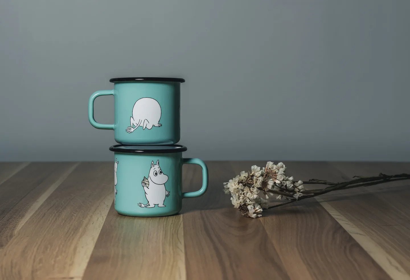 Mumin emaljmugg 3,7 dl - Mumintrollet, mintgrön - 4