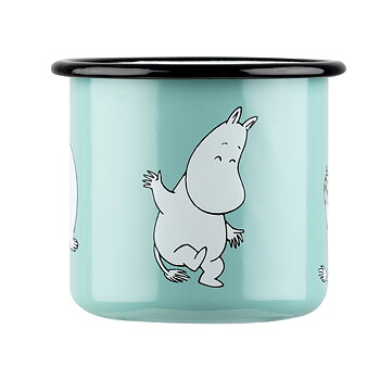 Moomin enamel mug 3,7 dl - Moomintroll, mint