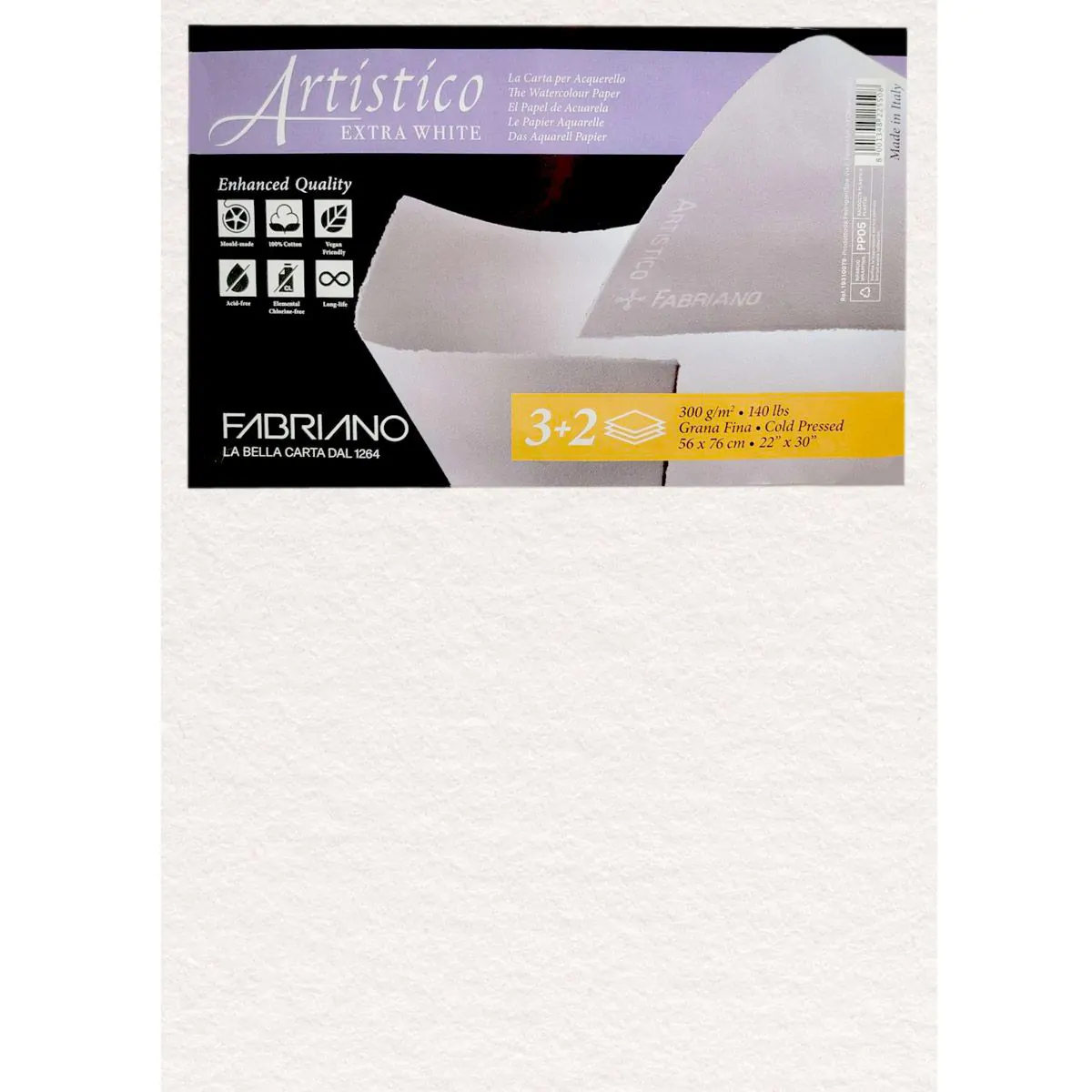 Fabriano Artistico Extra White Acquarello Fin Gräng 300 gr Blister
