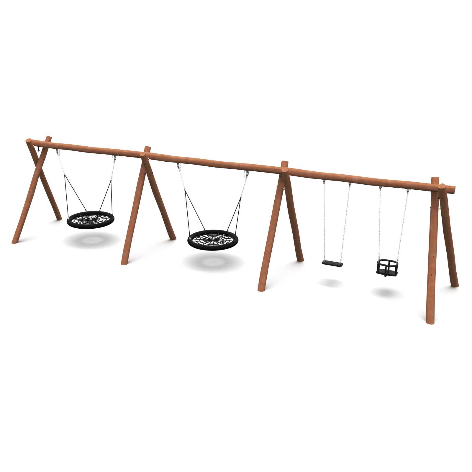 Robiniahuske 3 seksjoner 2 fuglerede, standard og baby - 3