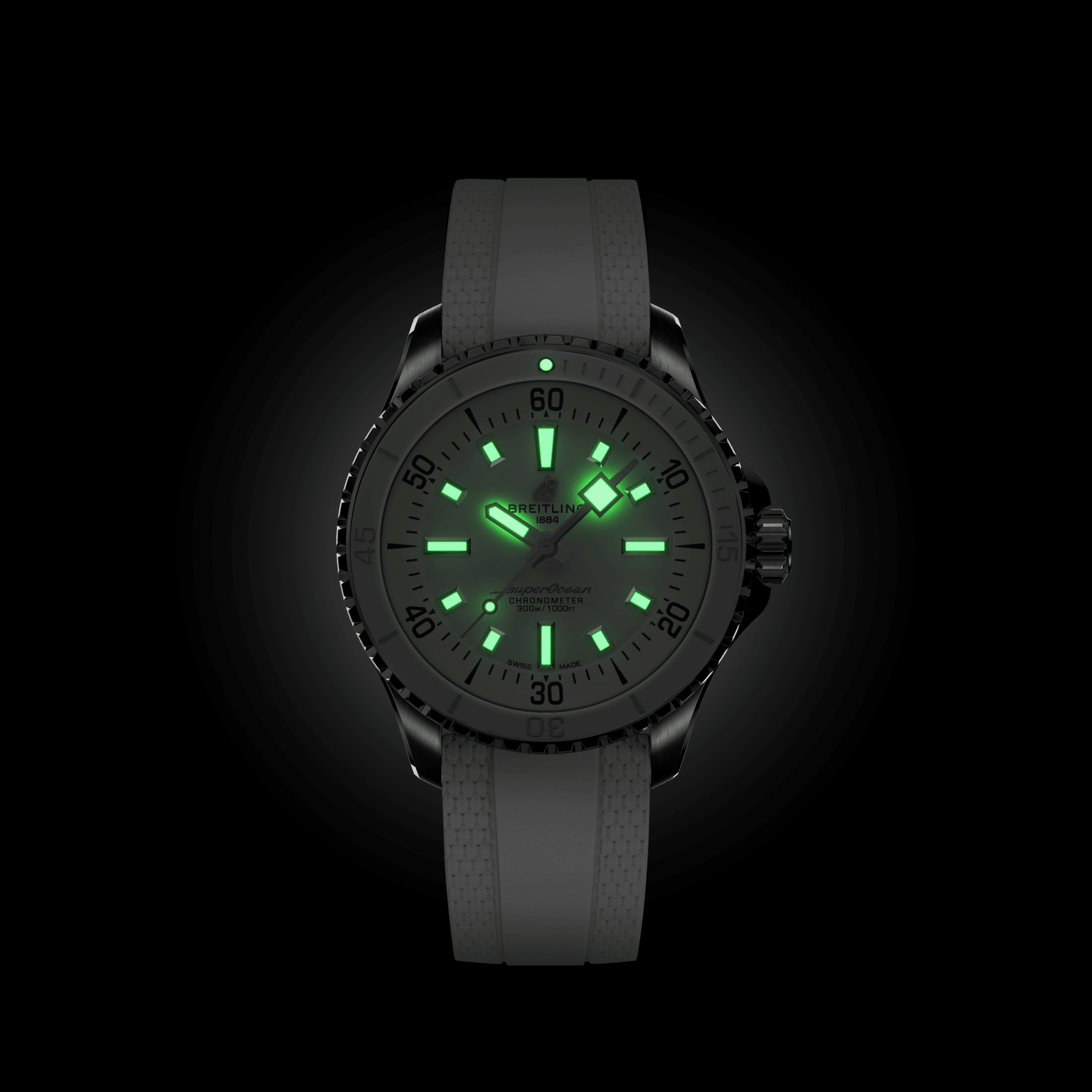 A17377211A1S1 Breitling Superocean Automatic 36 vit gummiband