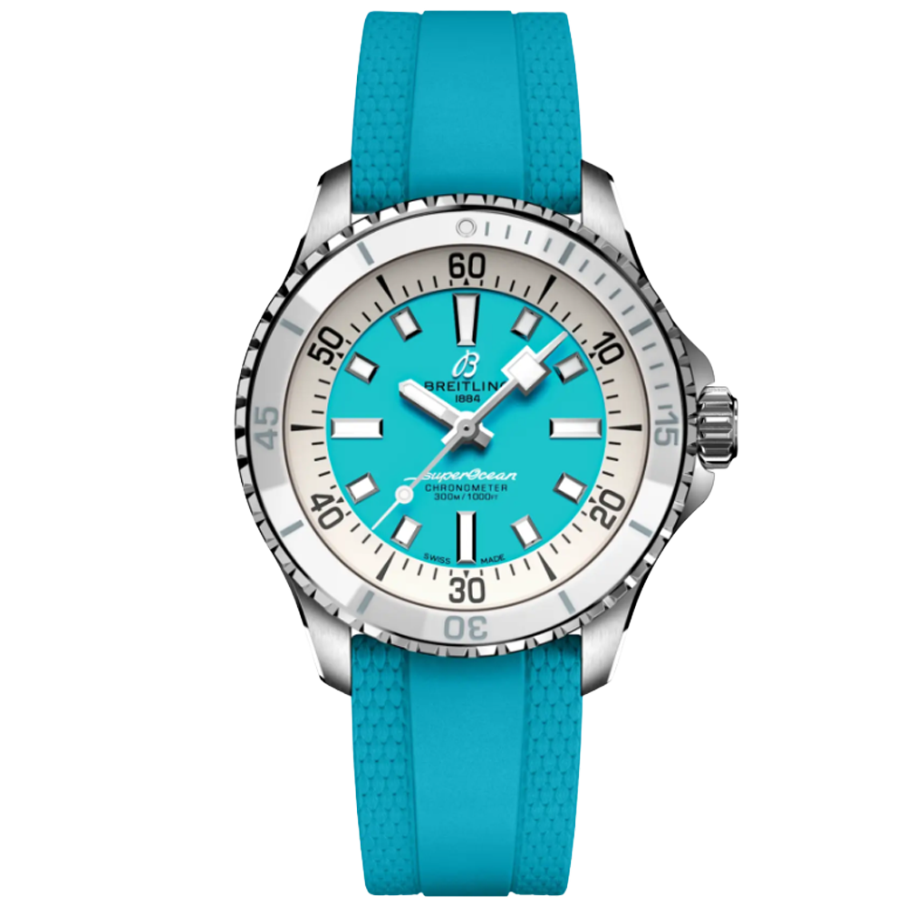 A17377211C1S1 Breitling Superocean Automatic 36 turkos gummiband