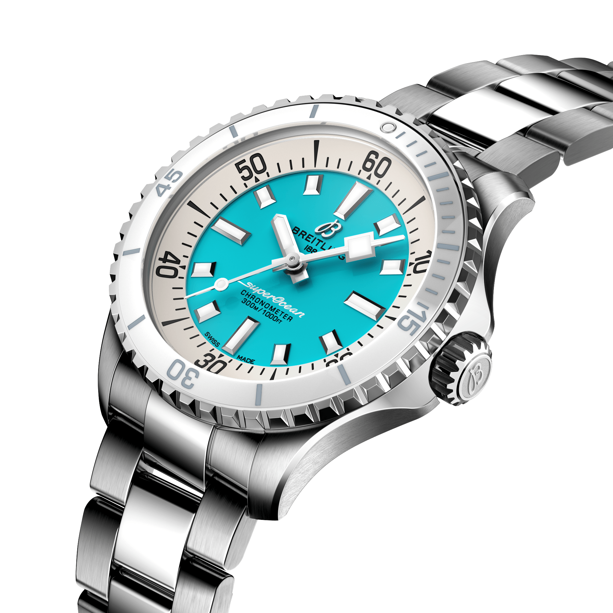 A17377211C1A1 Breitling Superocean Automatic 36 turkos länk