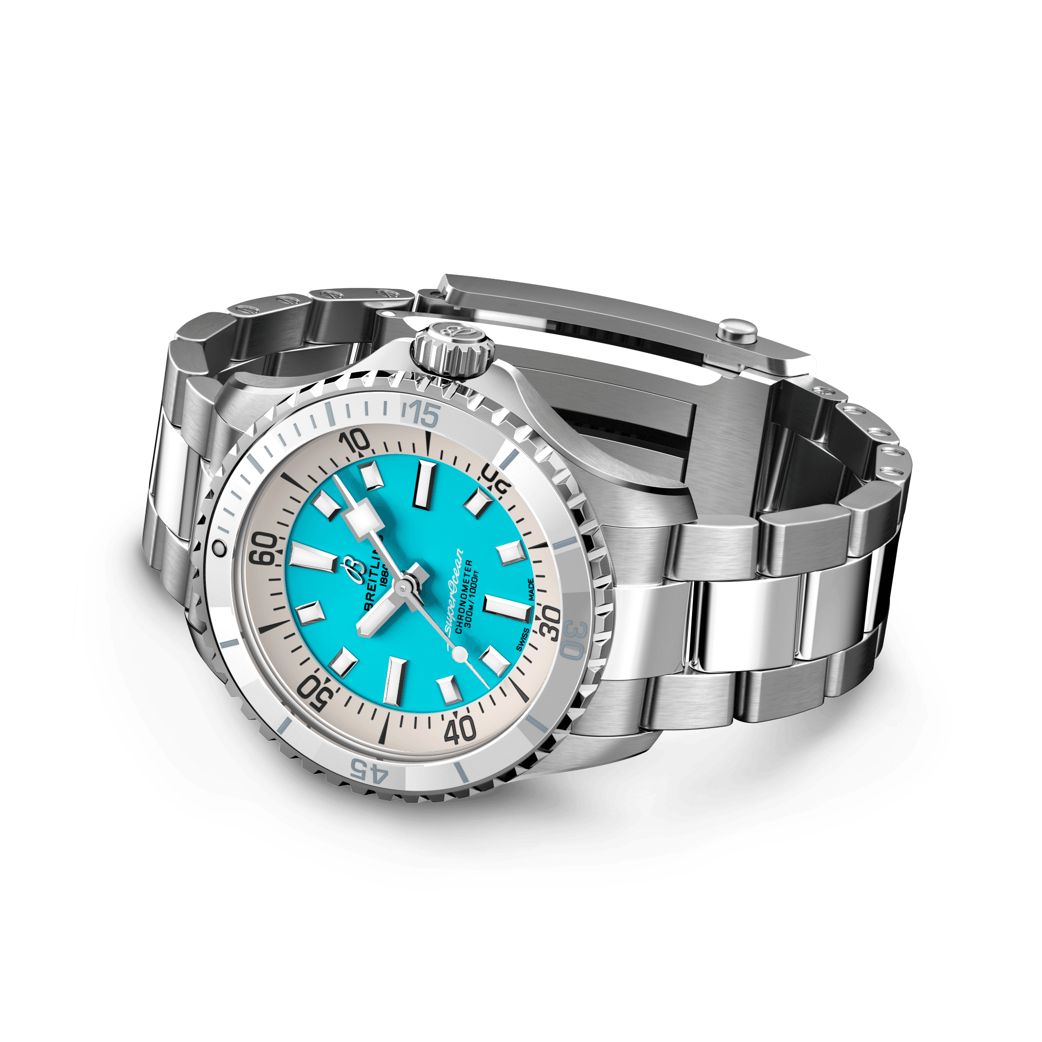 A17377211C1A1 Breitling Superocean Automatic 36 turkos länk