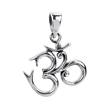 Aum  Hänge i  Silver - 25 mm