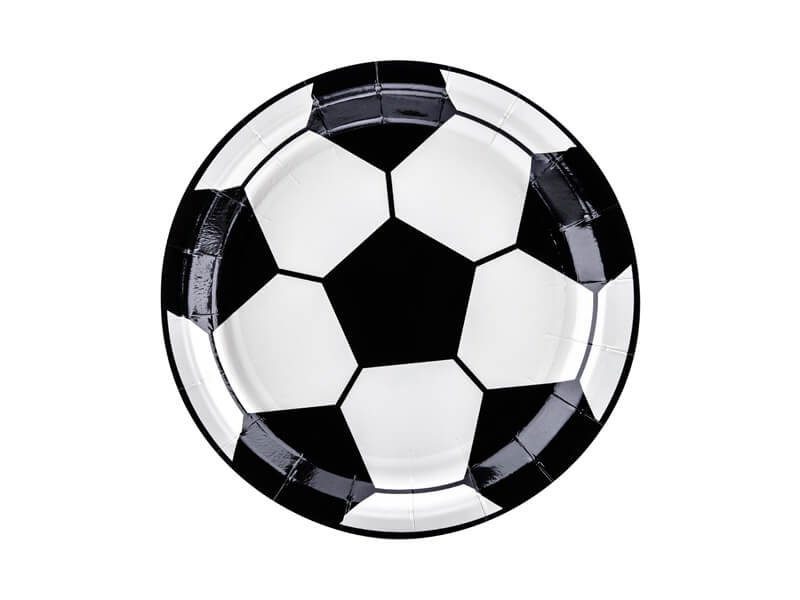 Papperstallrikar | 18 cm | 6-pack | Fotboll