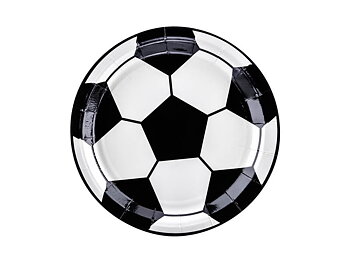Papperstallrikar | 18 cm | 6-pack | Fotboll