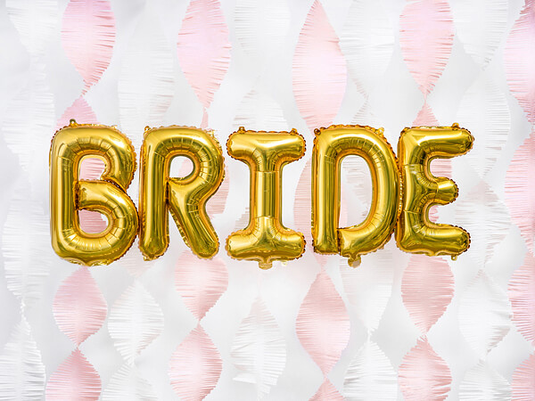 Ballonggirlang | "BRIDE" | Guld