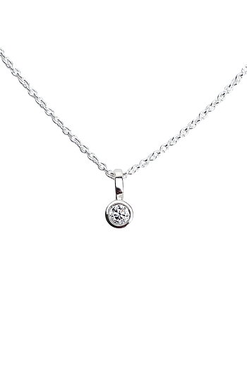 MINOU Diamond Necklace 0,10 ct - silver 