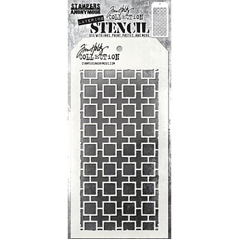 Layering Stencil - LINKED SQUARES - THS157 - Tim Holtz