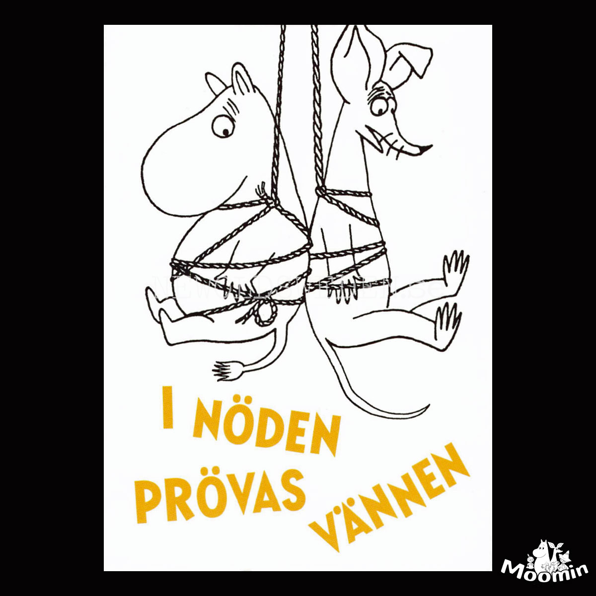 I NÖDEN PRÖVAS VÄNNEN Moomintroll & Sniff MOOMIN - 340