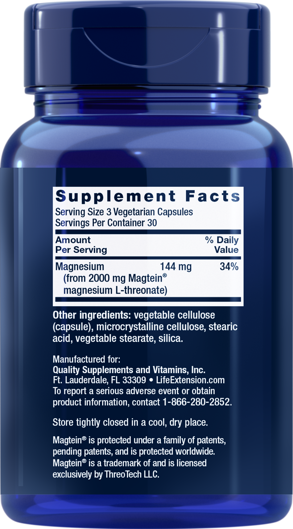 Life Extension Neuro-Mag Magnesium L-Threonate – Hjärna & Minne - 2