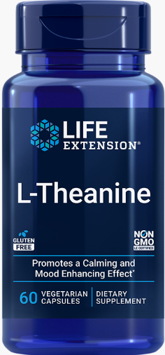 Life Extension L-Theanine 100 mg – Aminosyra för Lugn (60 kapslar)