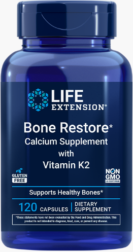Life Extension Bone Restore with Vitamin K2 – Skeletthälsa (120 kap)