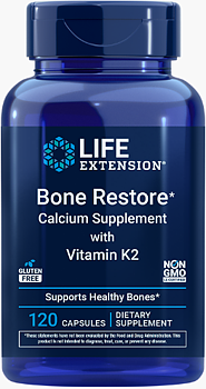 Life Extension Bone Restore with Vitamin K2 – Skeletthälsa (120 kap)