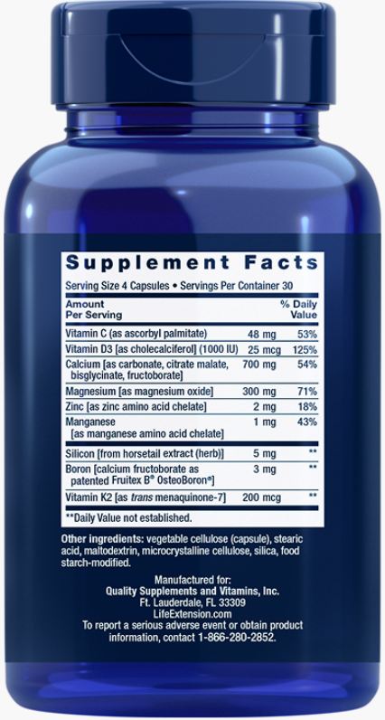 Life Extension Bone Restore with Vitamin K2 – Skeletthälsa (120 kap) - 2