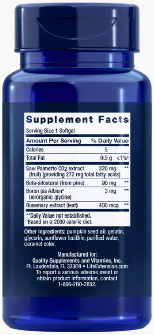 Life Extension PalmettoGuard Saw Palmetto – Sågpalmettextrakt (30 kap) - 2
