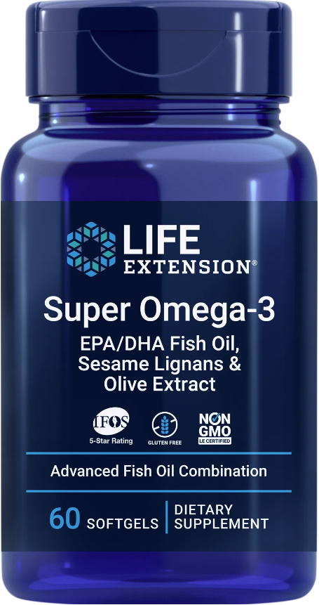 Life Extension Super Omega-3 EPA/DHA – Högkvalitativ Fiskolja  (60 softgels)
