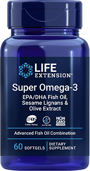 Life Extension Super Omega-3 EPA/DHA – Högkvalitativ Fiskolja  (60 softgels)