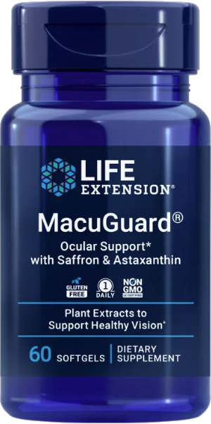 MacuGuard Ocular Support with Saffron and Astaxanthin, 60 softgels