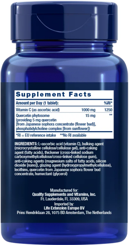 Life Extension Vitamin C & Bio-Quercetin – Immunförsvar (250 st) - 2