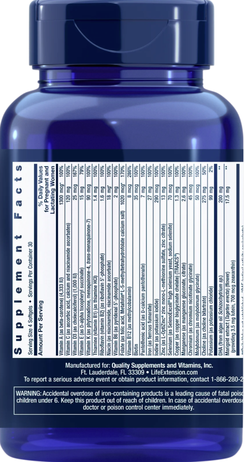 Life Extension Prenatal Advantage – Multivitamin för Gravida (120 kap) - 2