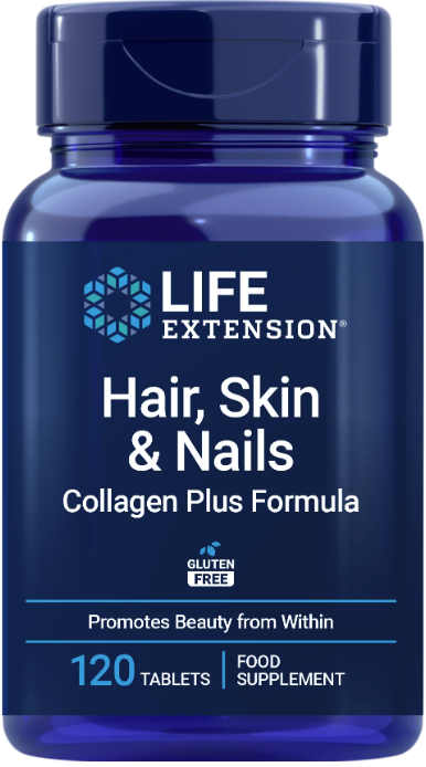 Life Extension Hair, Skin & Nails – Collagen Plus (120 tabletter)