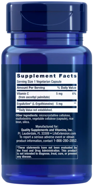 Life Extension Essential Youth L-Ergothioneine – Antioxidant - 2