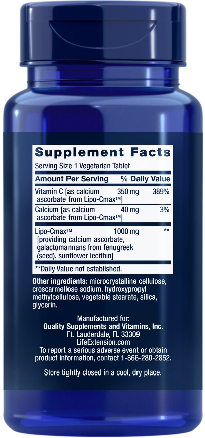 Life Extension Vitamin C 24-Hour Liposomal – C-vitamin (60 tab) - 2
