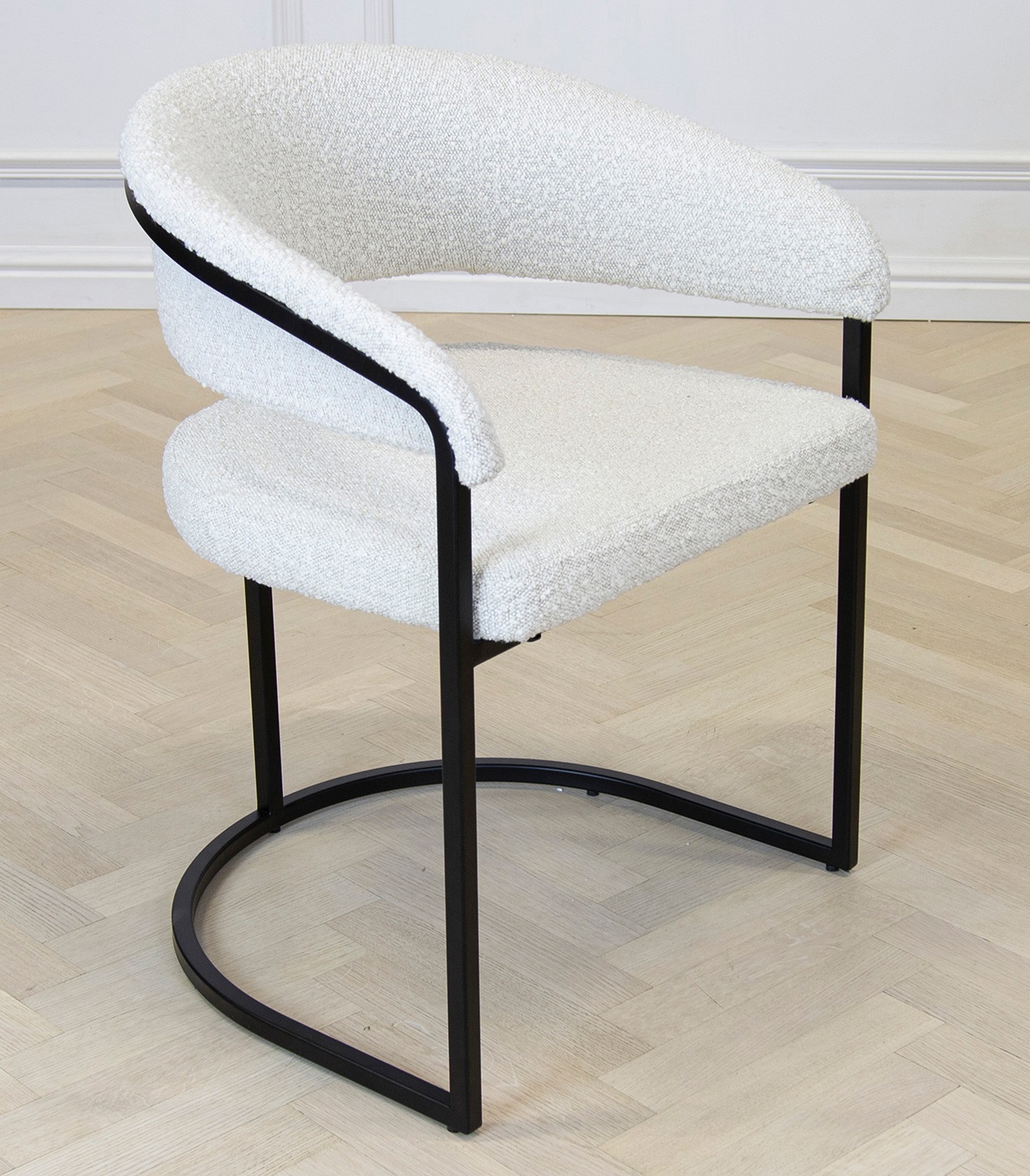 Chloé stol svart/bouclé - 4