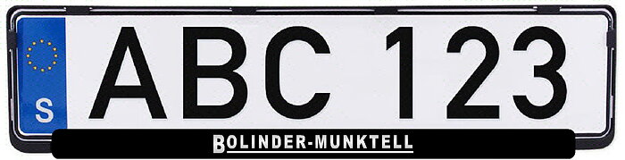 Nummerplåtsdekal "Bolinder Munktell"