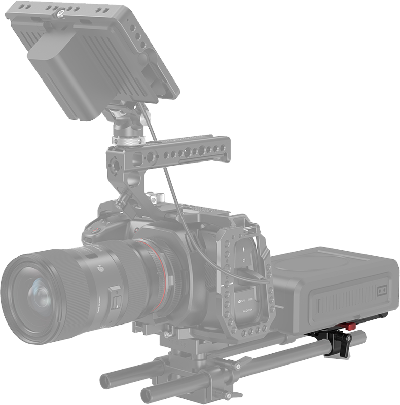 SMALLRIG 3016 Battery Plate V-Mount w Rod Clamp - 5
