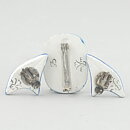 Carl-Harry Stålhane (1955) Turquoise Pottery Brooch and Earrings from H55 Exhibition with Box