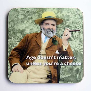 Photocaptions : Age doesn't matter - glasunderlägg i melamin