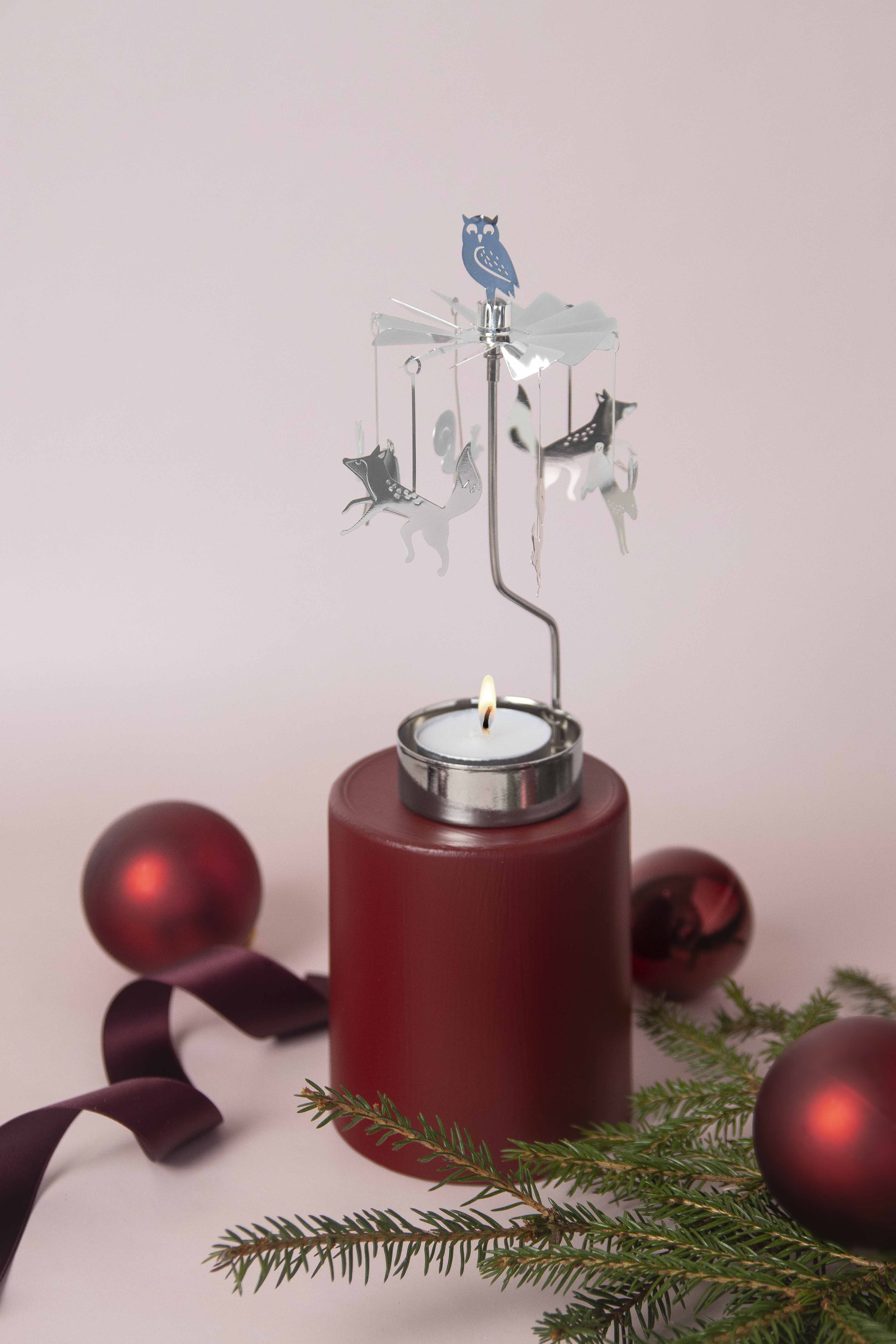 TEALIGHT SPINNER FOREST ANIMALS - 3