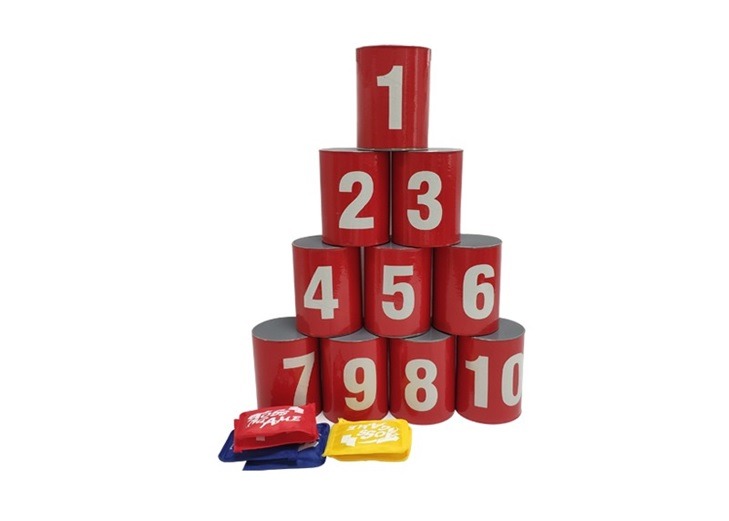Kastspel med Sandpåsar och 10 Burkar
