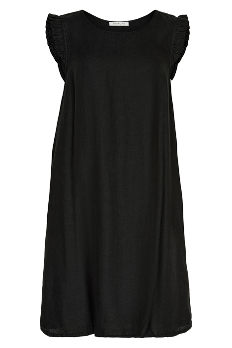  In Front - Lino Dress Black  - 2