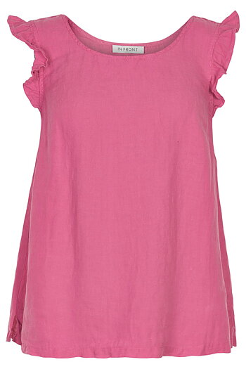  In Front - Lino Top White & Pink