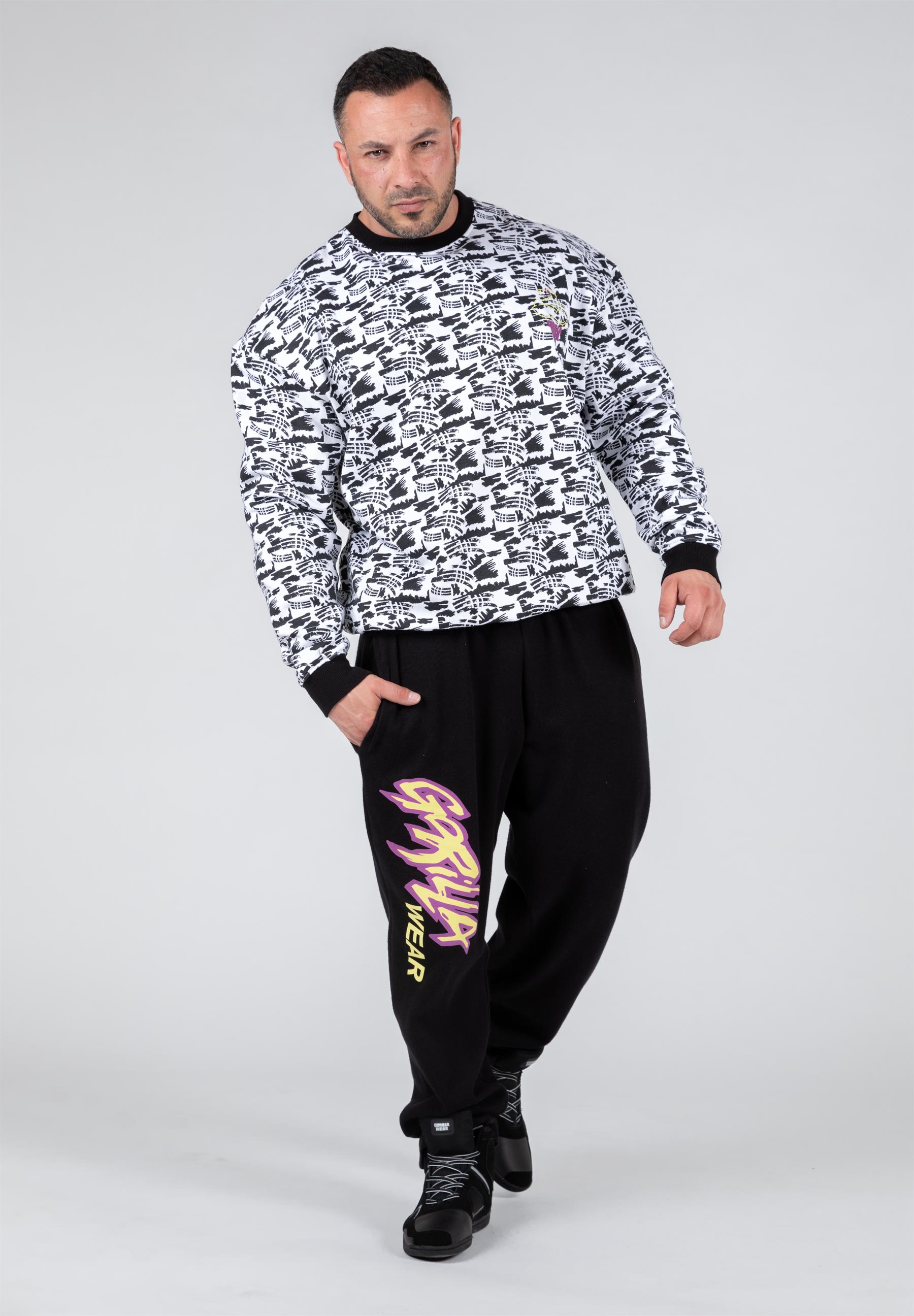 Legacy Oversized Sweatshirt, white/ black - 5