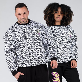 Legacy Oversized Sweatshirt, white/ black